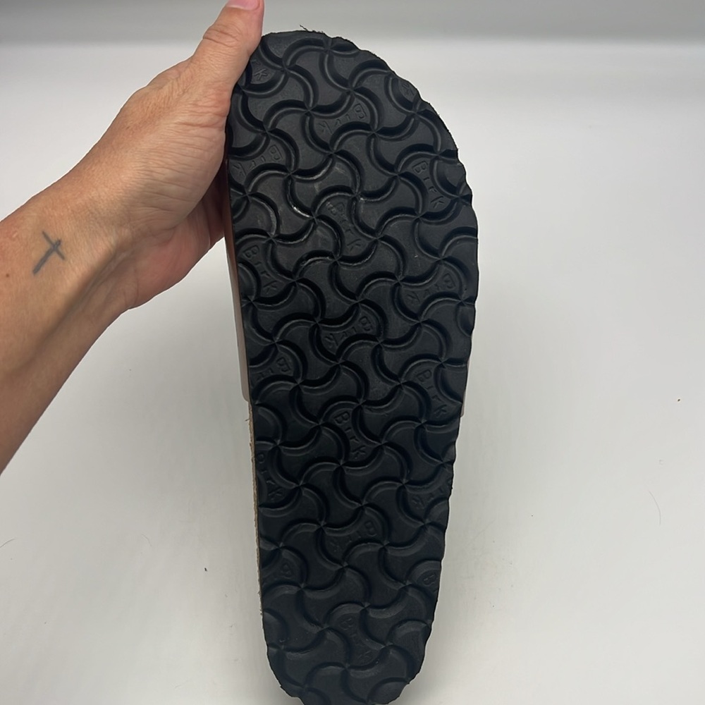 Birkenstock - Madrid Birko Flor One Adjustable Strap Slip On Copper Sandal SZ 9 - Picture 9 of 16